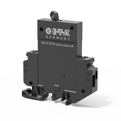 Typ 2210-T2 von E-T-A: Ein- und mehrpoliger, thermisch-magnetischer Schutzschalter mit Kipphebelbetätigung.